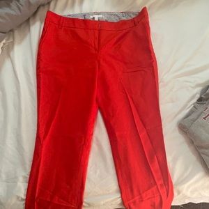 Bright red pants